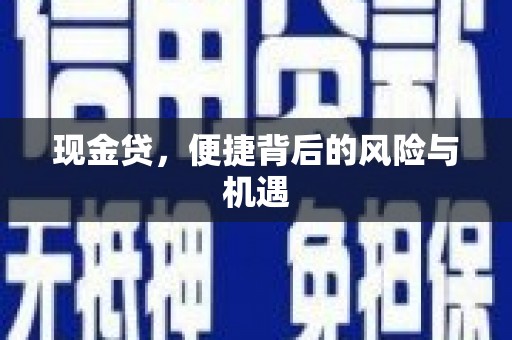 甘州现金贷，便捷背后的风险与机遇