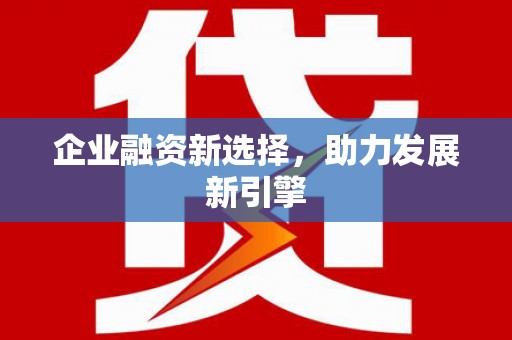 甘州企业融资新选择，助力发展新引擎
