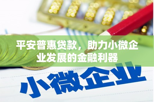 甘州平安普惠贷款，助力小微企业发展的金融利器
