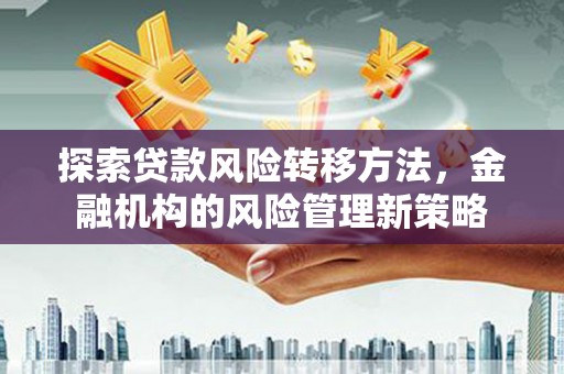 甘州探索贷款风险转移方法，金融机构的风险管理新策略