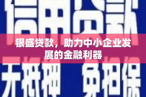 甘州银盛贷款，助力中小企业发展的金融利器