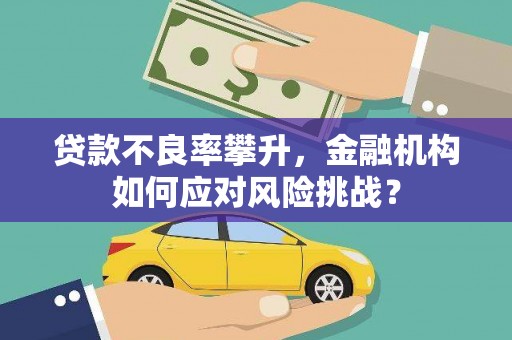 甘州贷款不良率攀升，金融机构如何应对风险挑战？