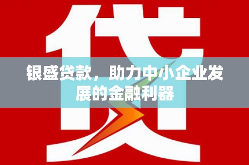 甘州银盛贷款，助力中小企业发展的金融利器