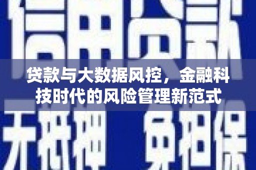甘州贷款与大数据风控，金融科技时代的风险管理新范式
