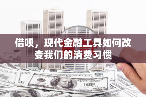 甘州借呗，现代金融工具如何改变我们的消费习惯