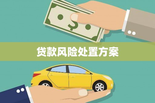 甘州贷款风险处置方案