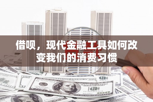 甘州借呗，现代金融工具如何改变我们的消费习惯