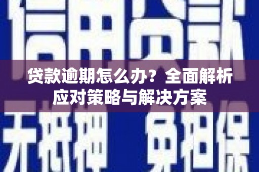 甘州贷款逾期怎么办？全面解析应对策略与解决方案