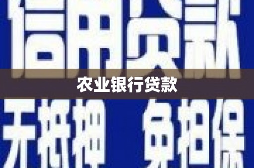 甘州农业银行贷款